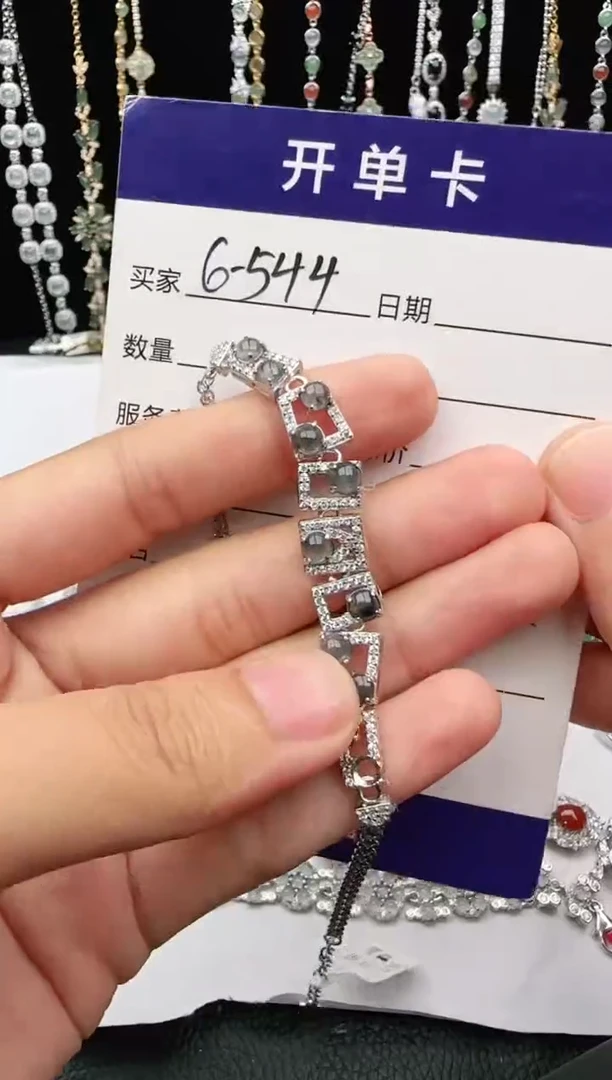 翡翠戒指银S925镶嵌1111