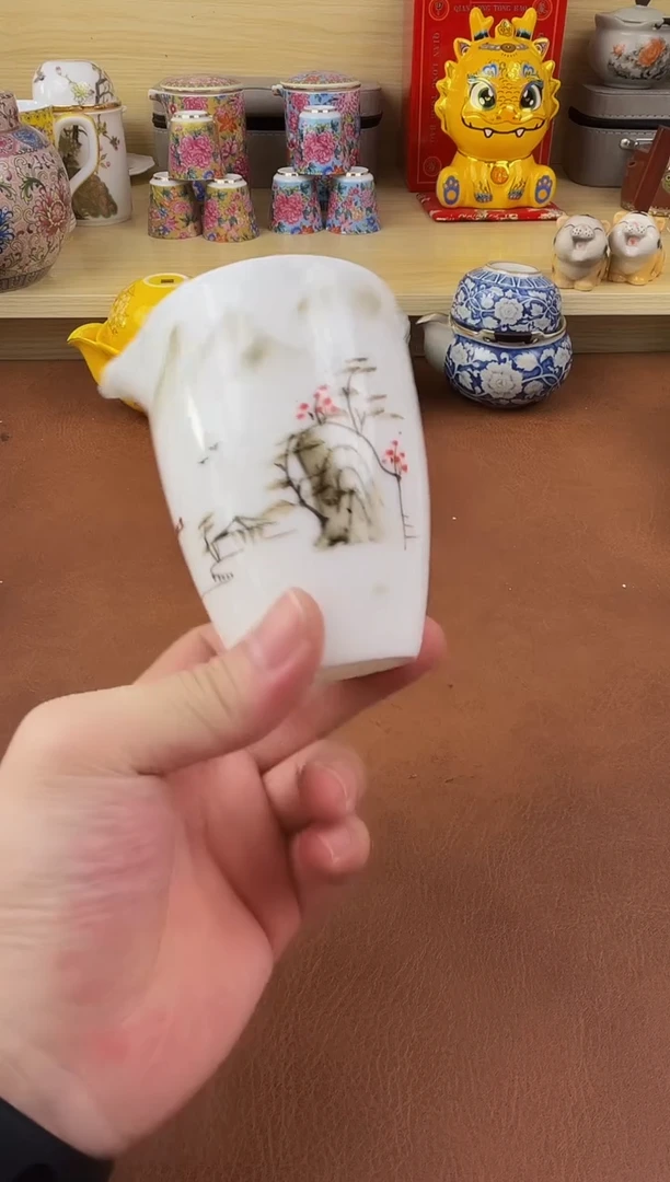 陶瓷茶具摆件旅行套组
