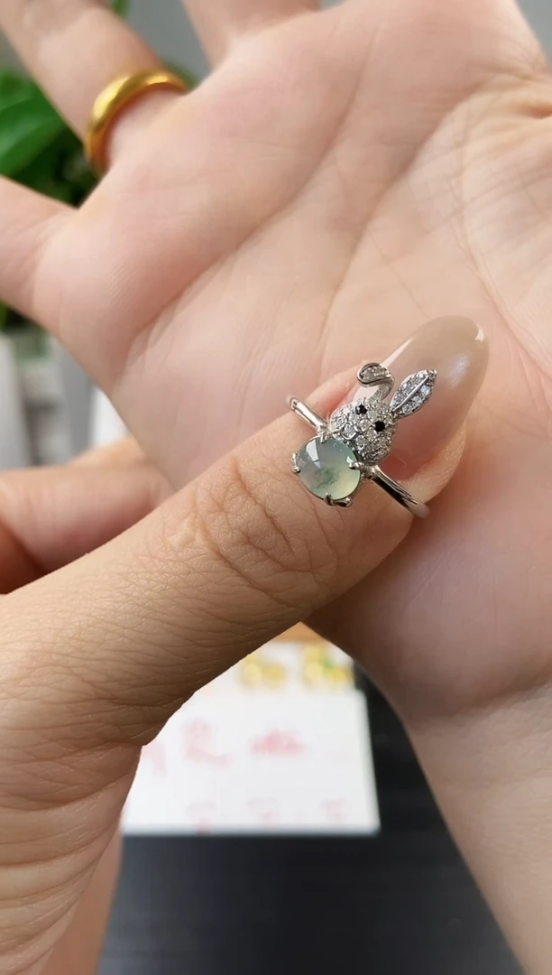 银S925镶嵌戒指翡翠21