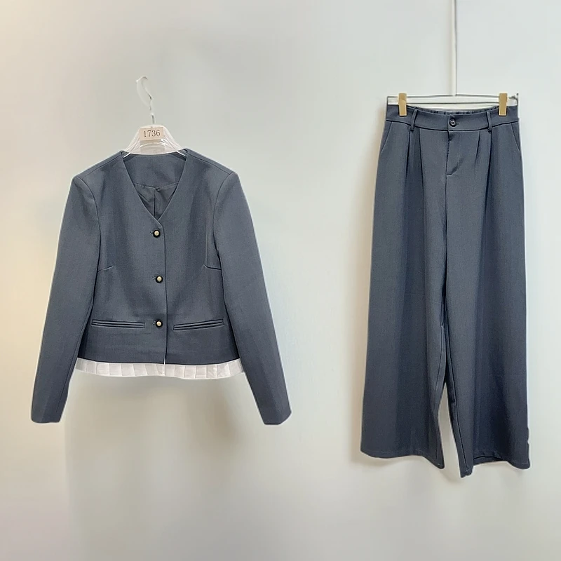 【龙哥专属】D1F36516B 春季新款时尚百搭休闲气质女士套装 2352