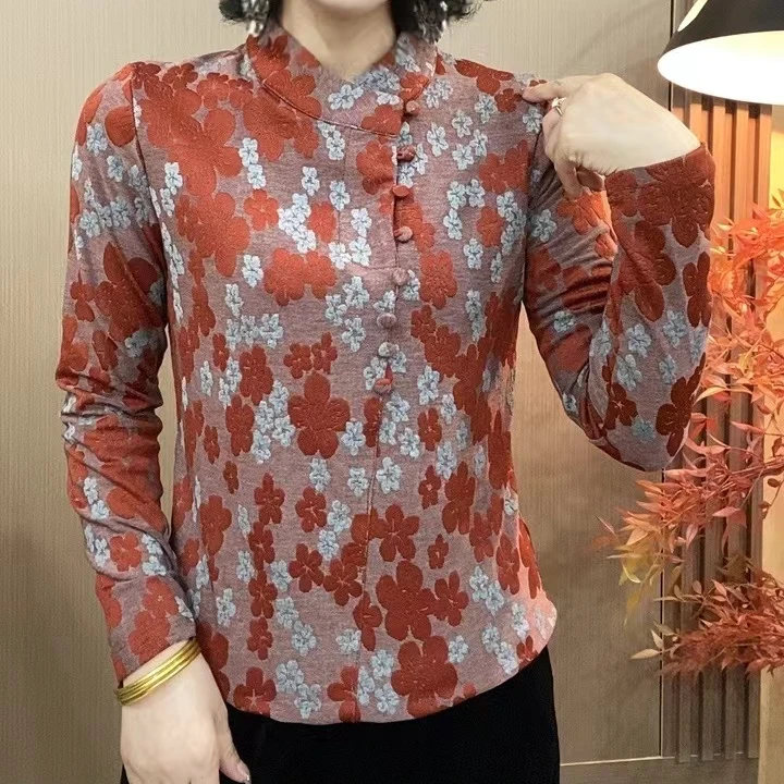 2025秋季新款长袖气质洋气时尚女士上衣打底衫#8962