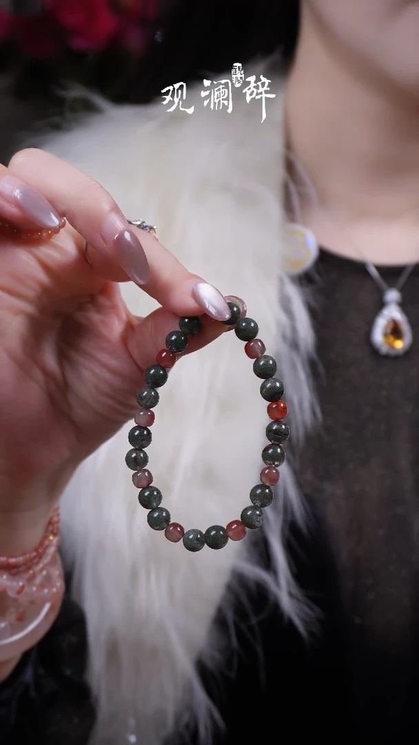 【闪购商品】水晶绿幽灵+冰飘南红未镶嵌手链