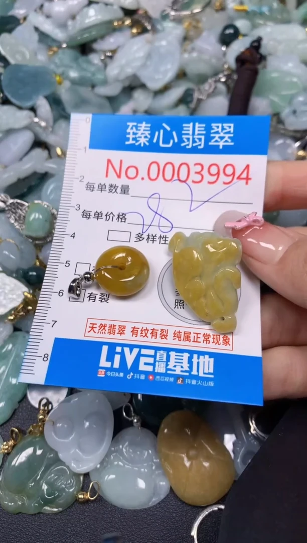 【闪购商品】翡翠颈饰未镶嵌含绳0003994