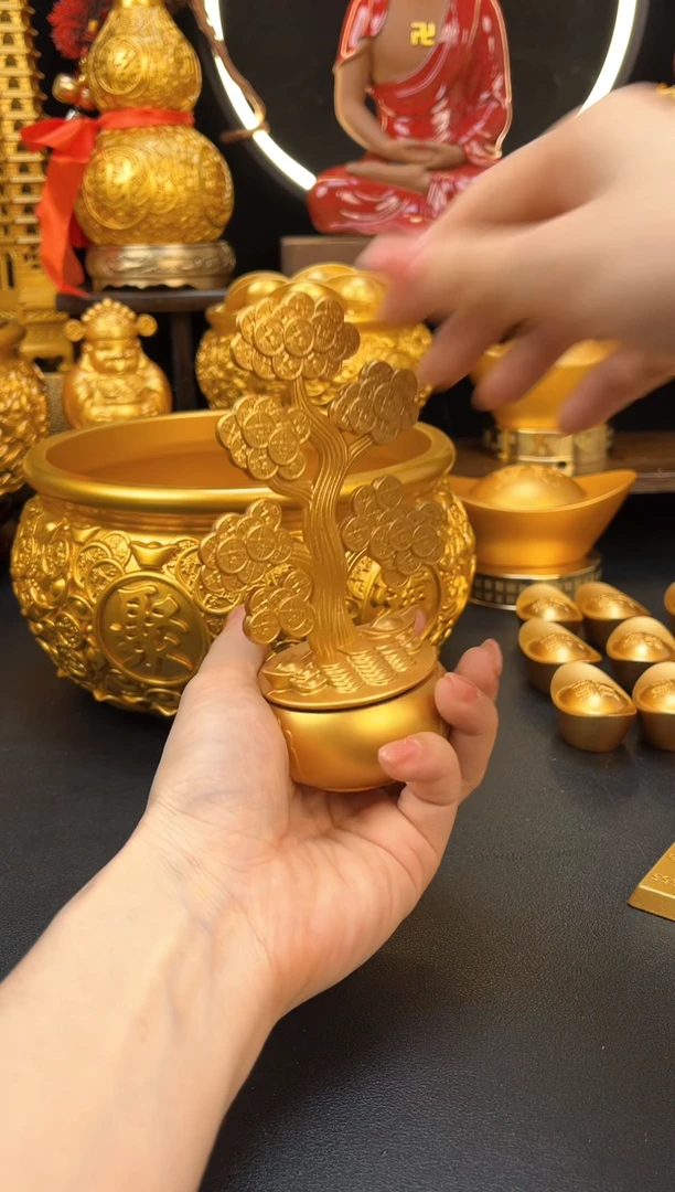 黄铜黄铜工艺品摇钱树
