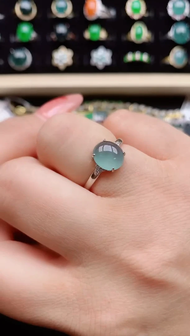 【闪购商品】翡翠戒指银S925镶嵌321231