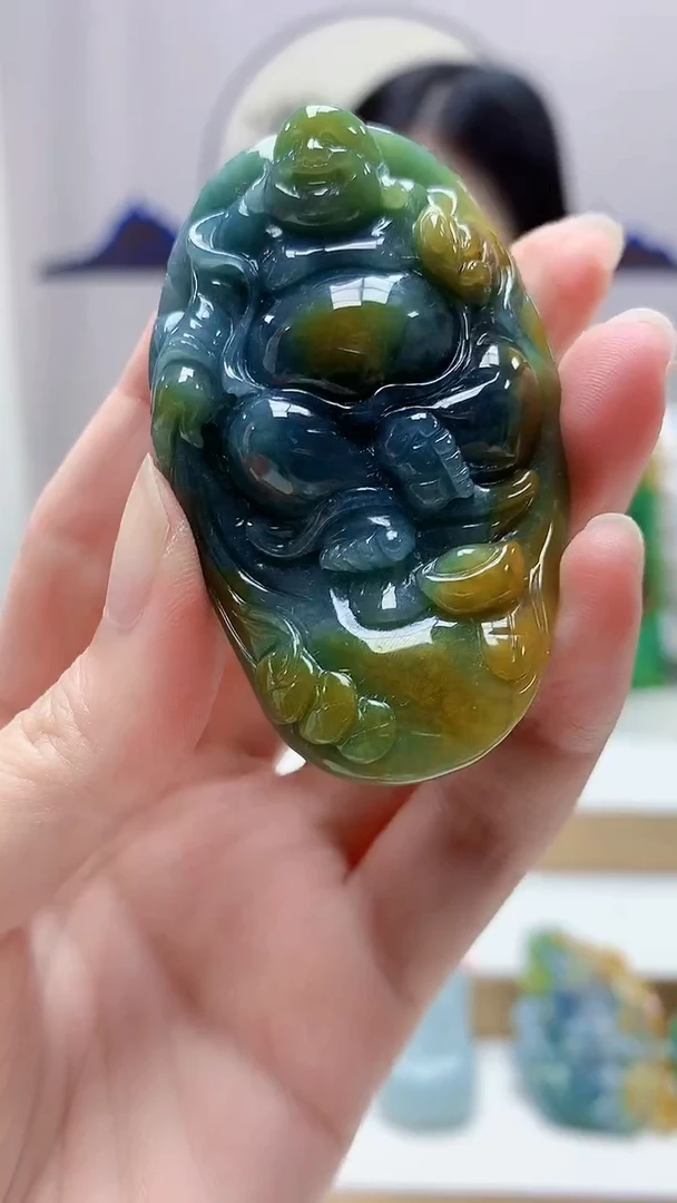 未镶嵌定制翡翠4852zm-毛货挂件67
