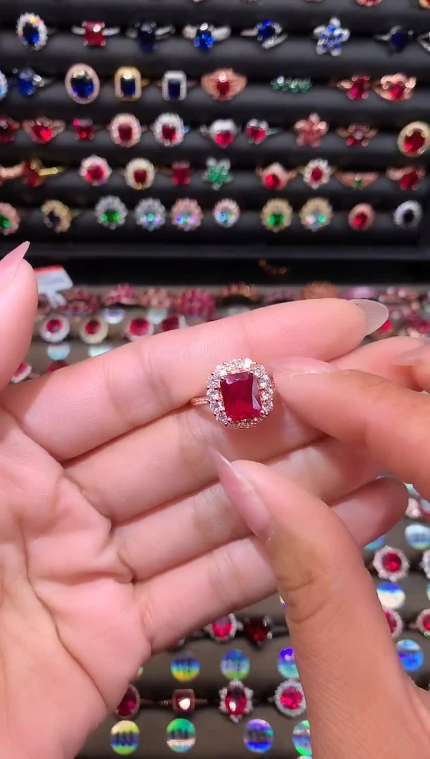 【闪购商品】红宝石戒指银S925镶嵌1