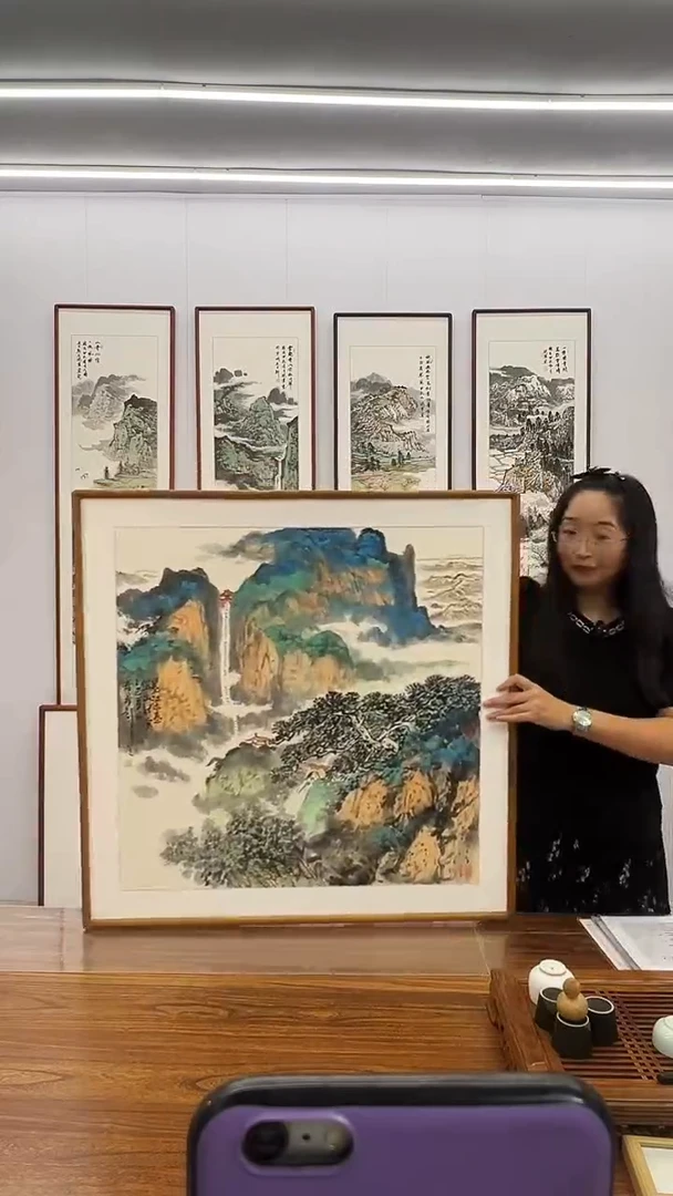 国画隗寿群  80*80 墨染泰岱 泰山 山水