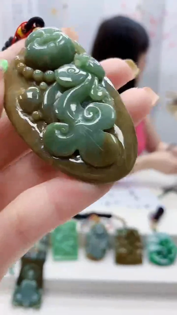 未镶嵌定制翡翠4852ry-毛货挂件52