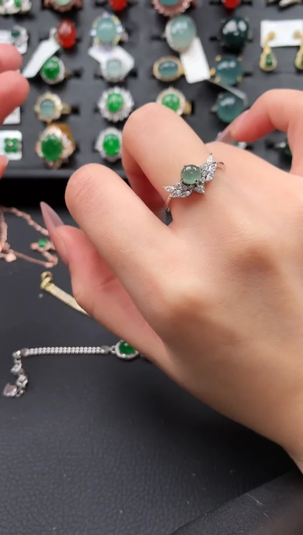 【闪购商品】翡翠戒指银S925镶嵌6531412