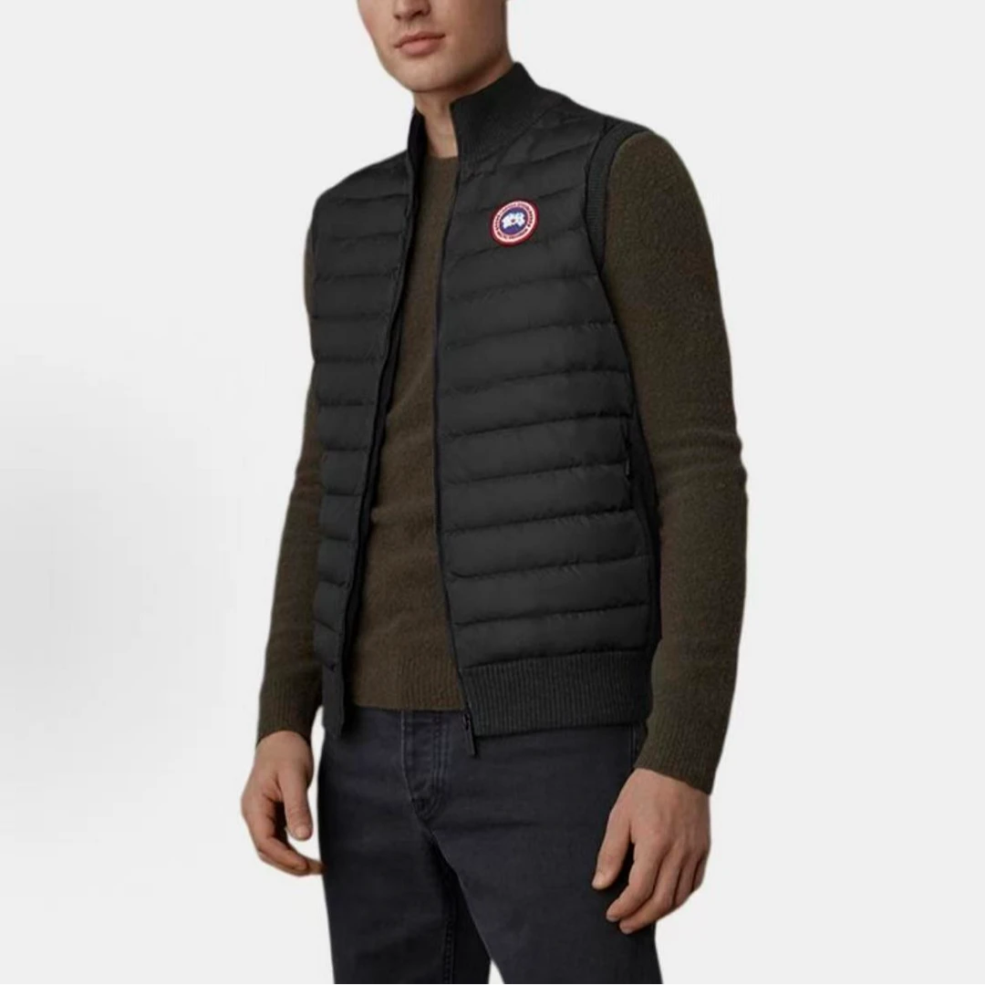 未使用 CANADA GOOSE HyBridge系列 纯色Logo贴花拉链马甲