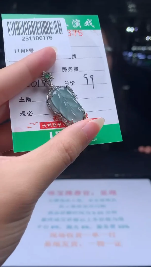 颈饰未镶嵌翡翠天然翡翠A货（拍一发一）
