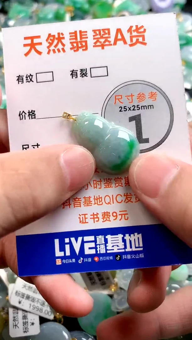 颈饰18K金镶嵌翡翠13006329