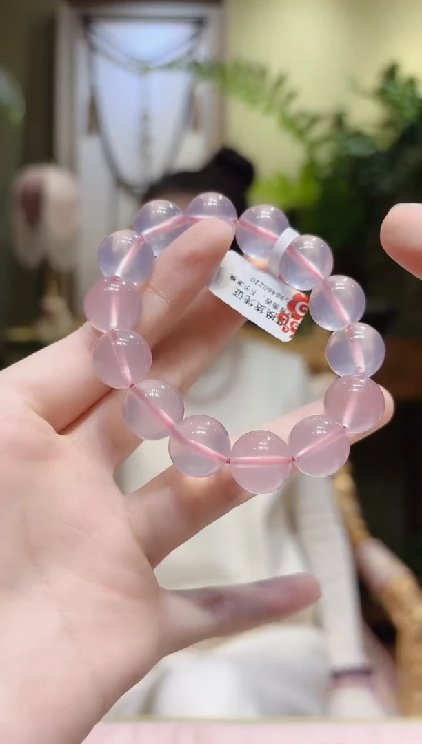 【闪购商品】水晶手串未镶嵌果冻粉水晶手串A4/13+