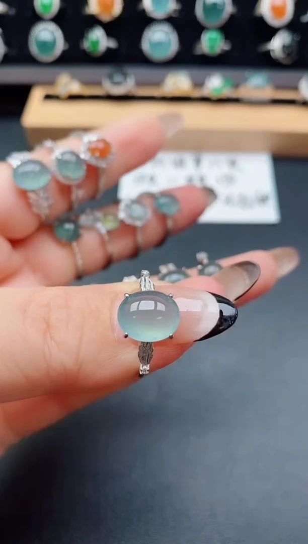 银S925镶嵌戒指翡翠46