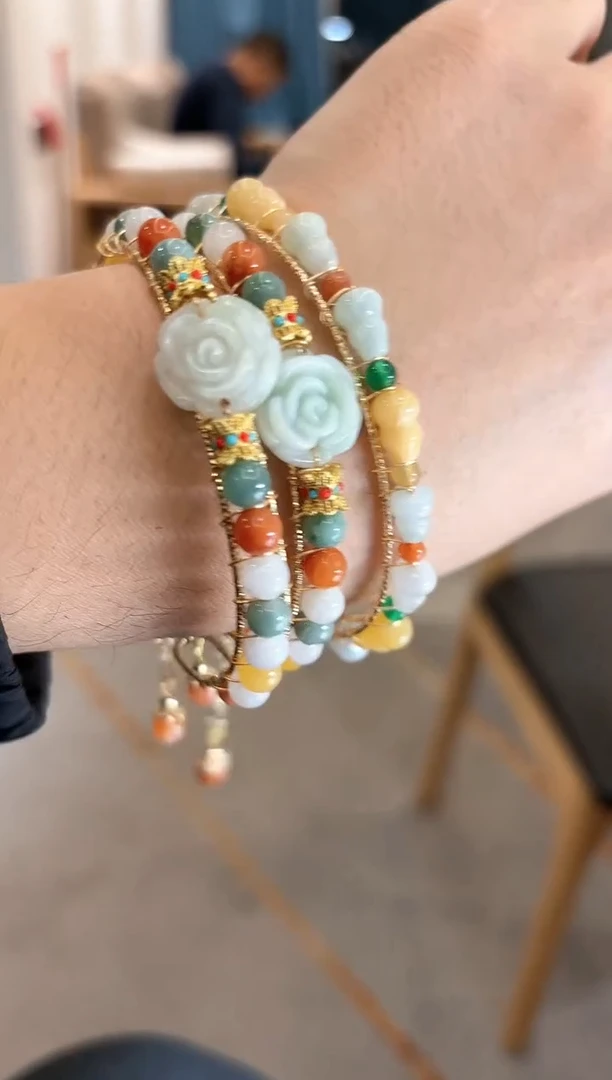 【闪购商品】翡翠手链未镶嵌一品青莲【多样性发货三件】