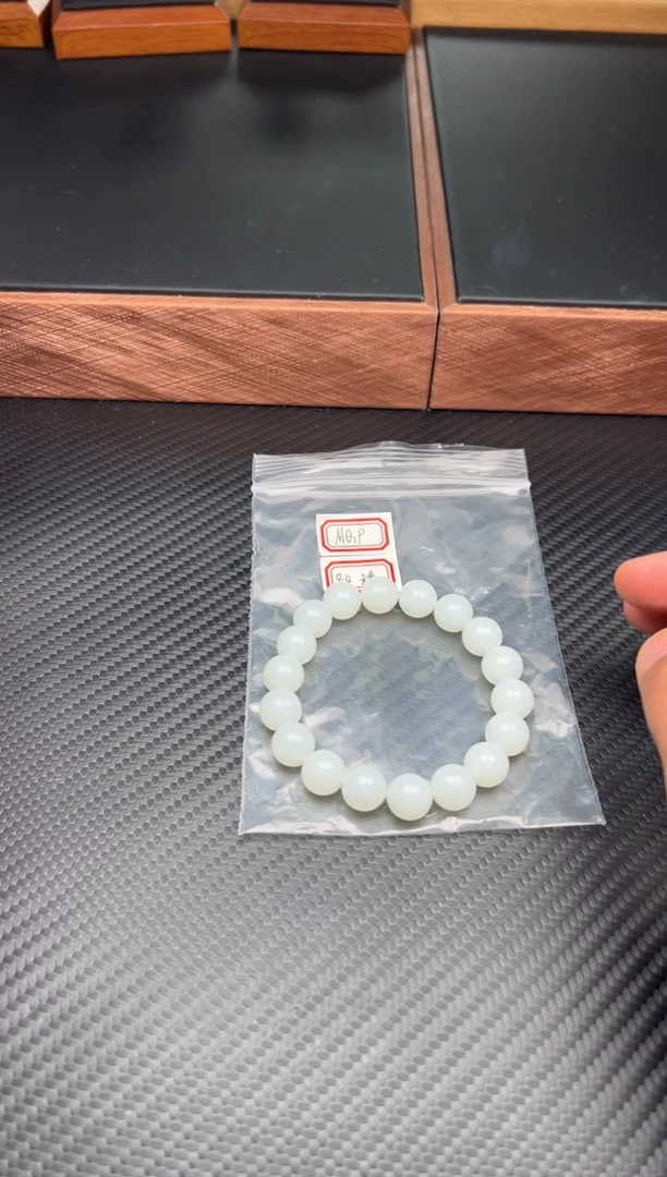 未镶嵌手串和田玉且末微色差天泰卡12MQP