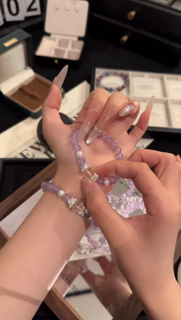 水晶手链合金紫水晶x2074