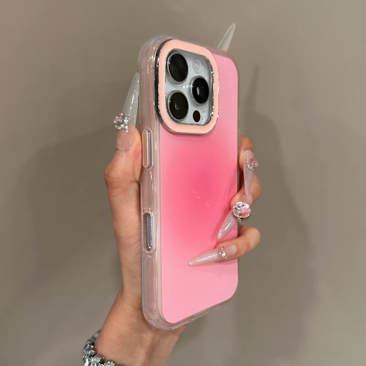 网红高颜值晕染磨砂适用iPhone16手机壳14苹果15promax高级13硬12