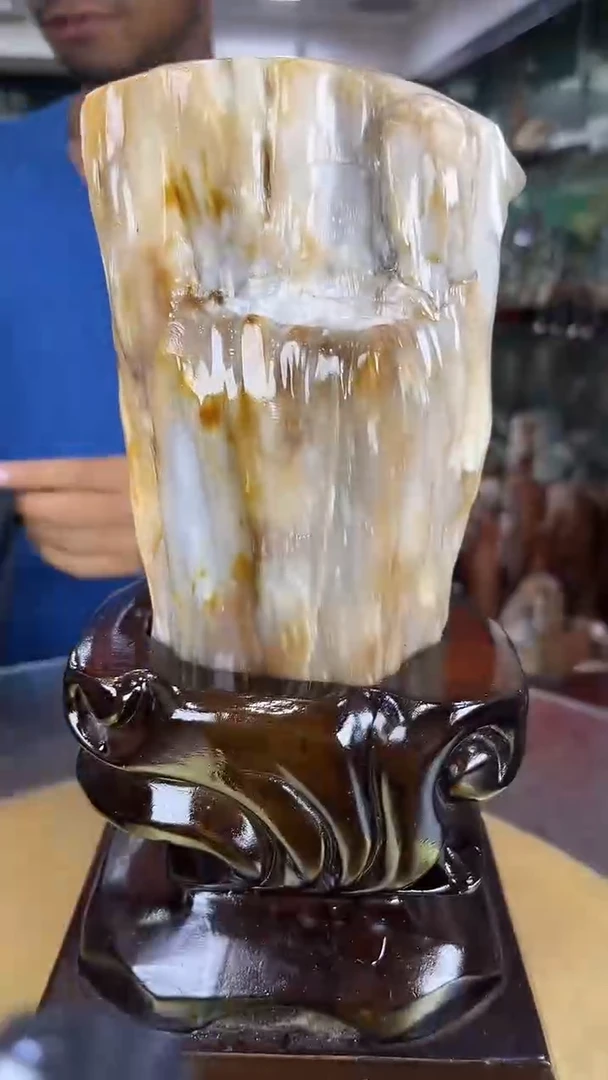 未镶嵌珠宝奇石硅化玉缅甸天然树化玉摆件