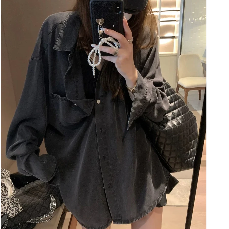 朵儿定制 慵懒风莱赛尔垂感衬衫 休闲防晒薄外套IM83