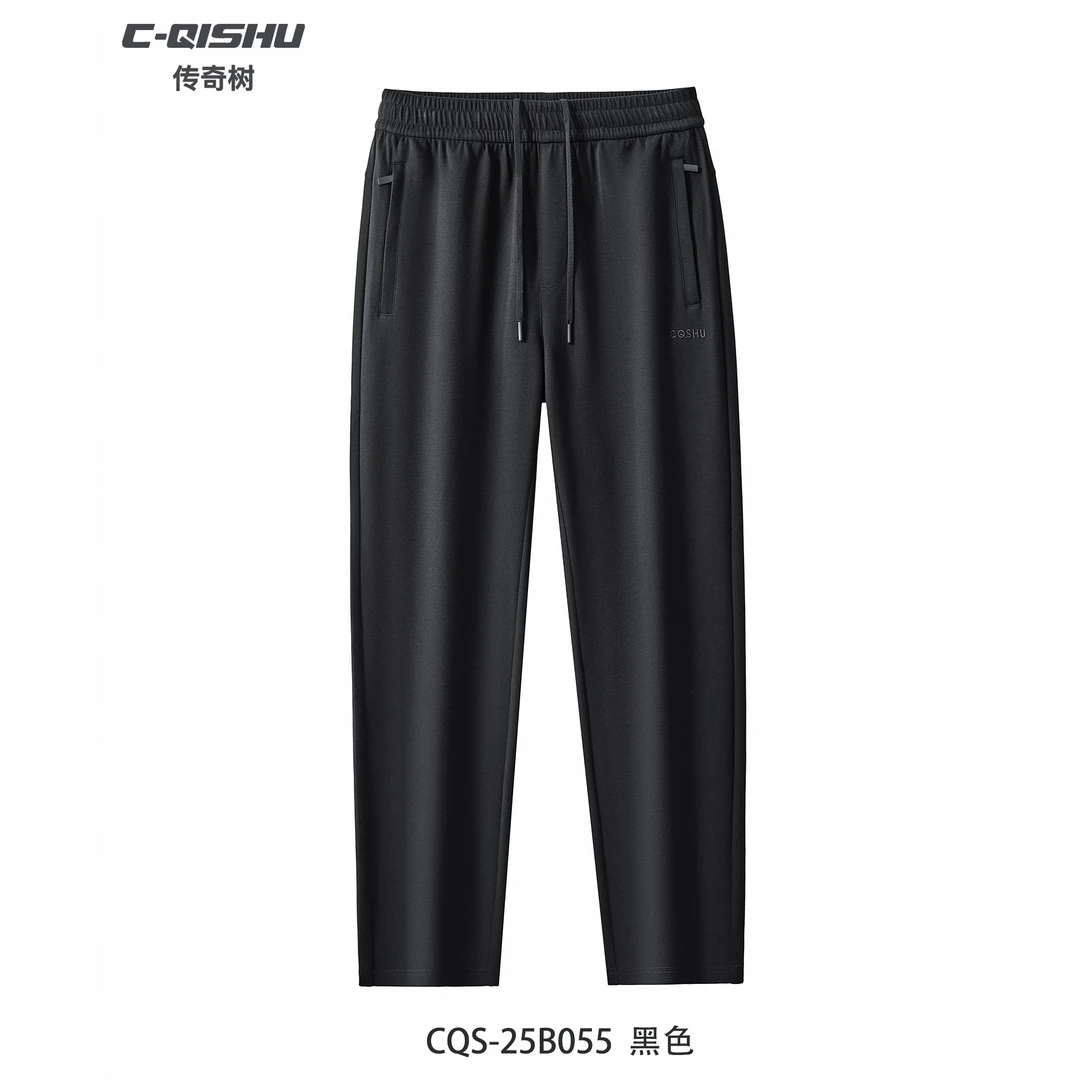 传奇树休闲裤男士春款运动户外休闲弹力中高腰平脚百搭裤子B055