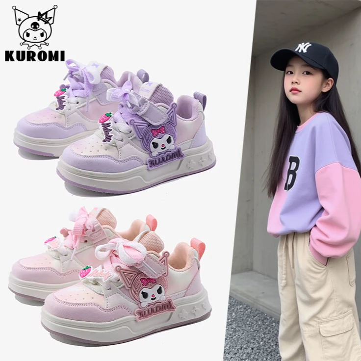 女童库洛米运动鞋透气板鞋中大童休闲鞋春秋新款KU525028