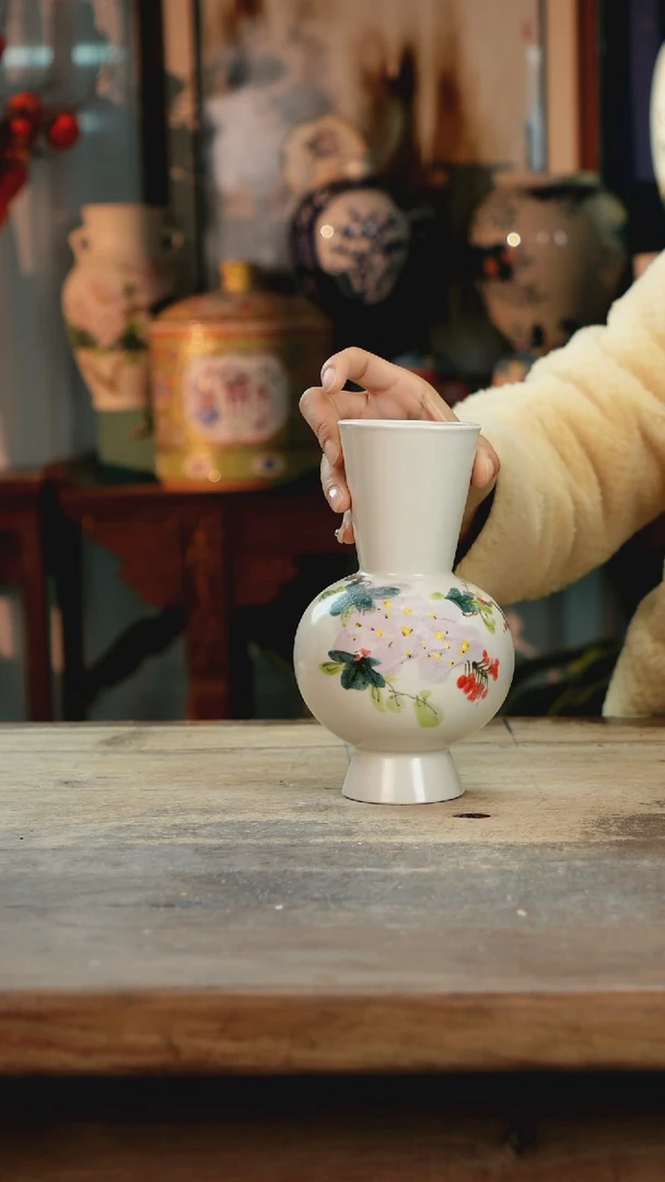 【闪购商品】瓷片景德镇纯手工釉下彩精品花瓶