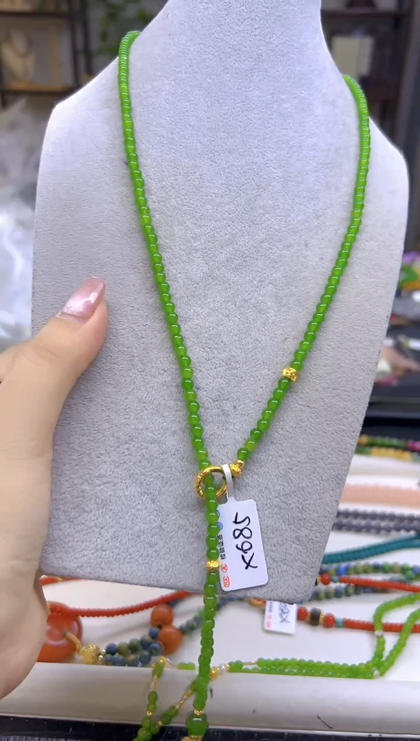 和田玉（碧玉）未镶嵌颈饰X685