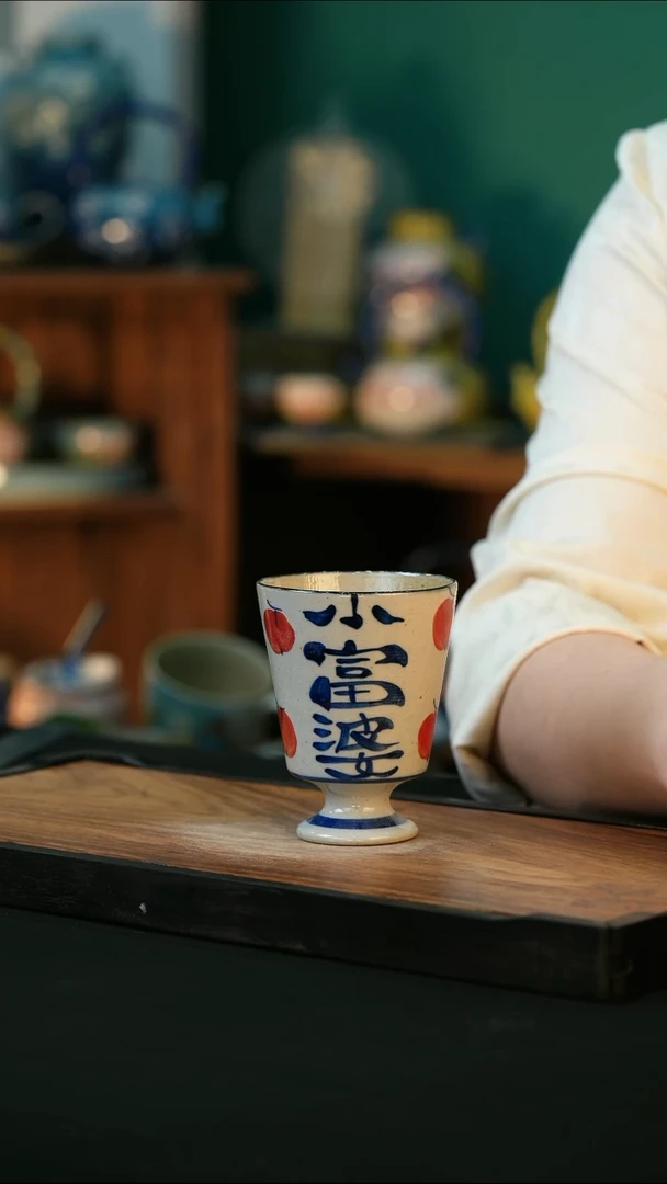 杯手绘心瓷陶瓷浮力