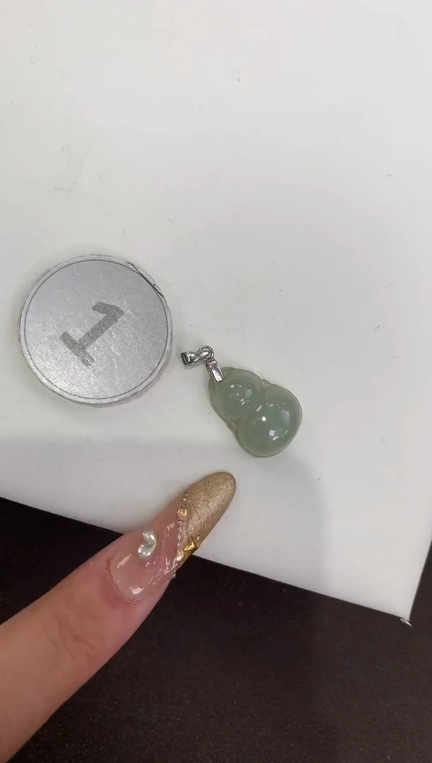 颈饰银S925镶嵌翡翠天然缅甸a货翡翠