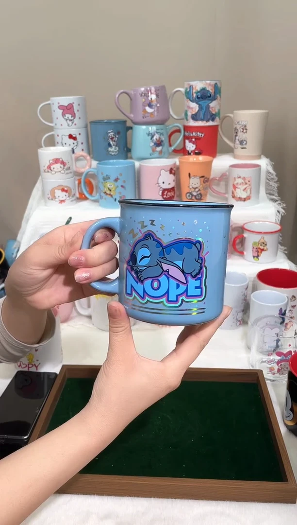 【闪购商品】陶瓷无盖款卡通陶瓷马克杯