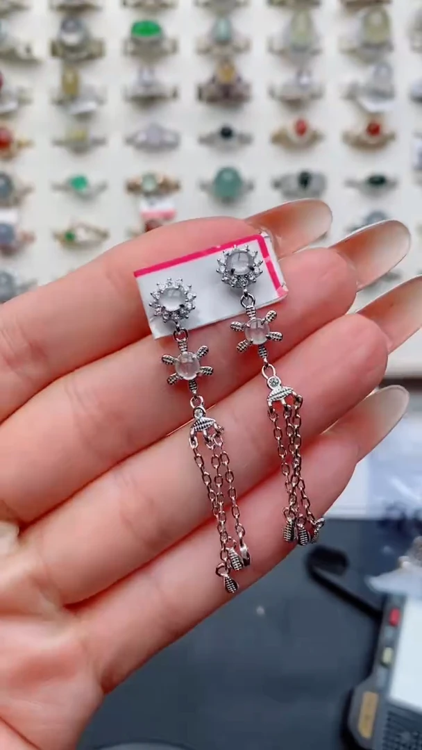 银S925镶嵌戒指翡翠...