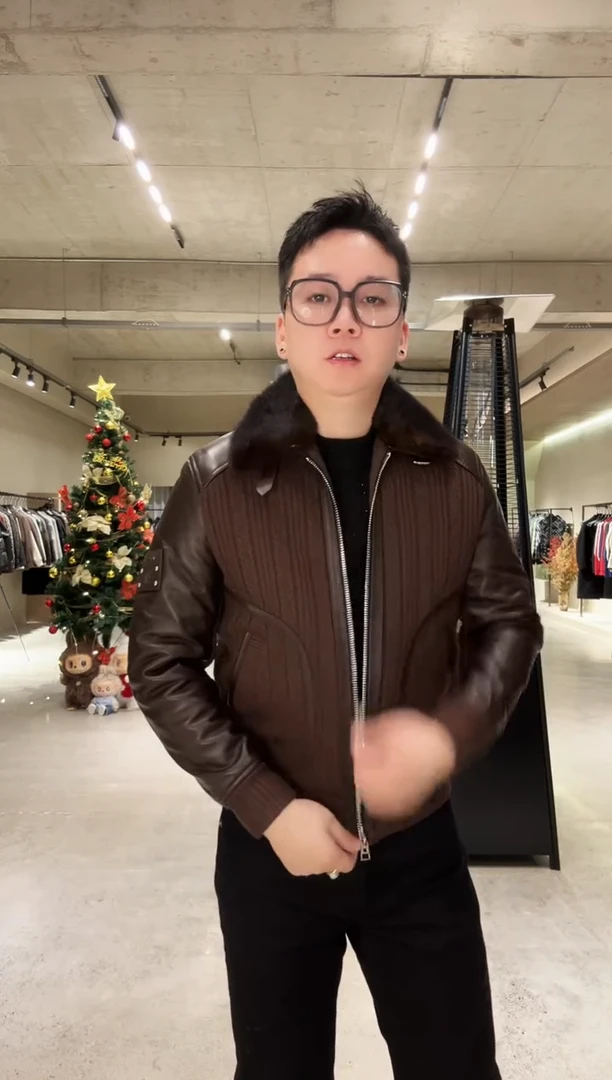 46码（920-115斤）真皮拼接夹克