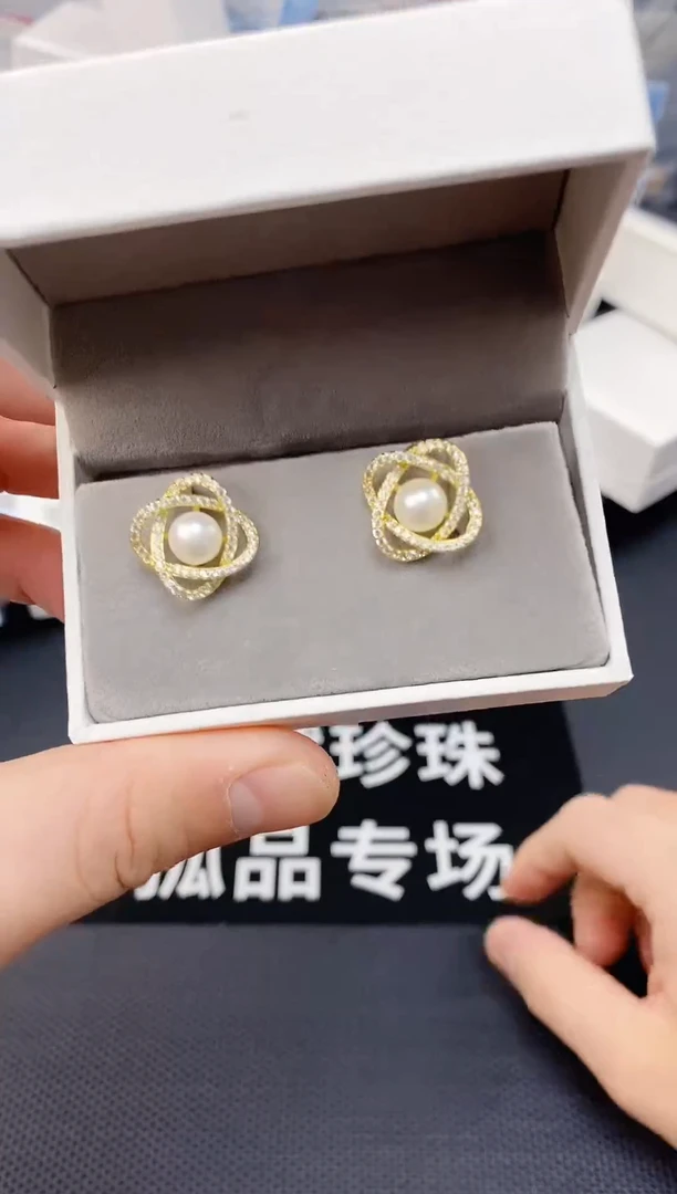 未镶嵌耳饰淡水珍珠ED1096