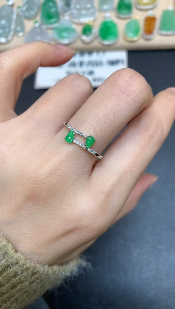 【闪购商品】翡翠戒指18K金镶嵌【无服务费