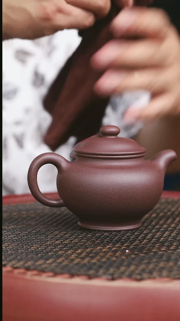 茶壶紫砂14号高砂老紫泥大亨掇只200CC微微暇