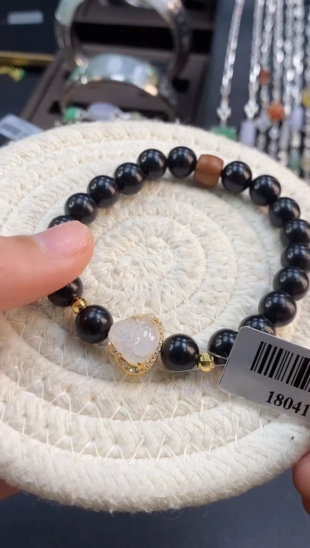 颈饰银S925镶嵌翡翠18041