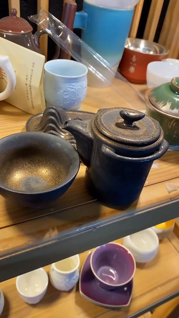 瓷片壶+1杯陶瓷茶具茶器