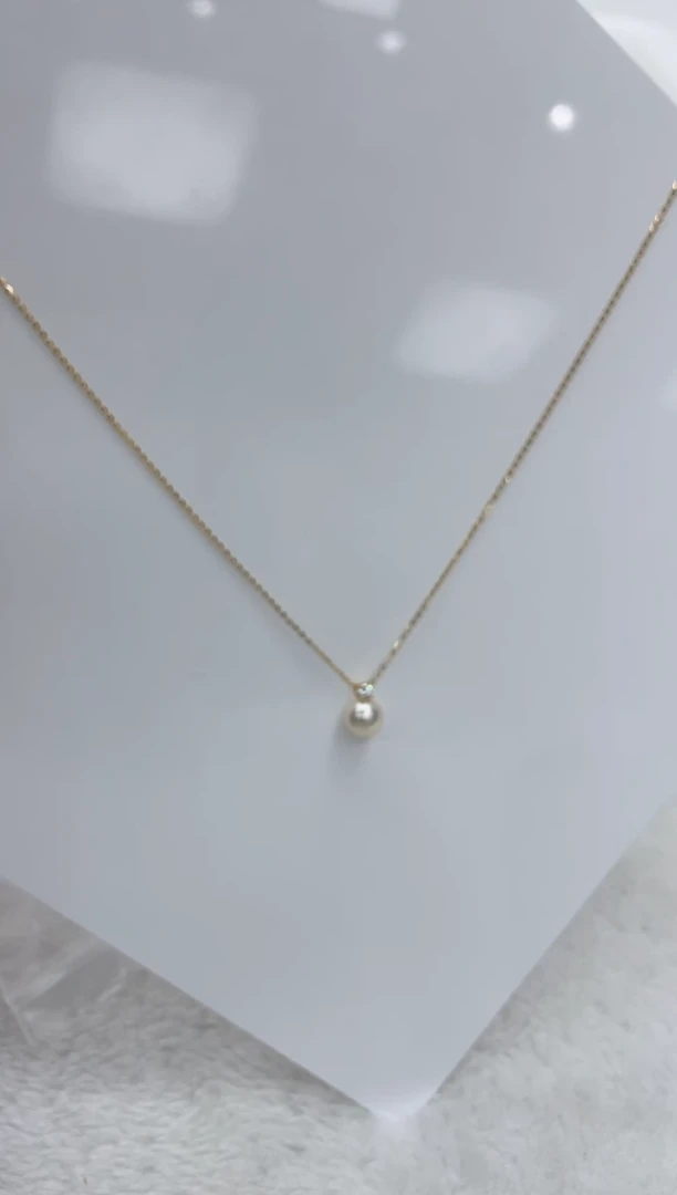 【闪购商品】海水珍珠吊坠(赠链)18K金镶嵌海水珍珠吊坠