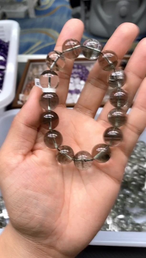 未镶嵌手串水晶?****柒2绿幽灵14mm