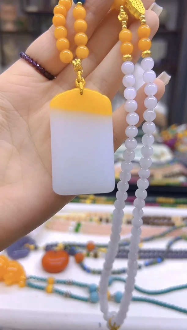 和田玉未镶嵌毛衣链DIY款M727