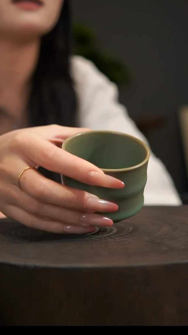 杯子竹节杯 汝州原产地  原矿老釉