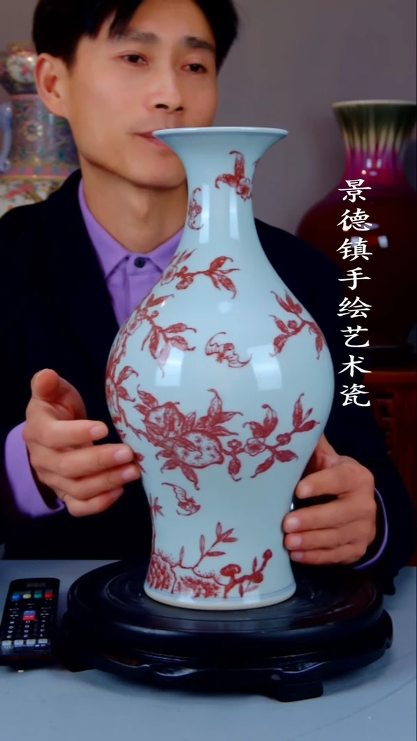 摆件陶瓷景德镇手工手绘陶瓷摆件76