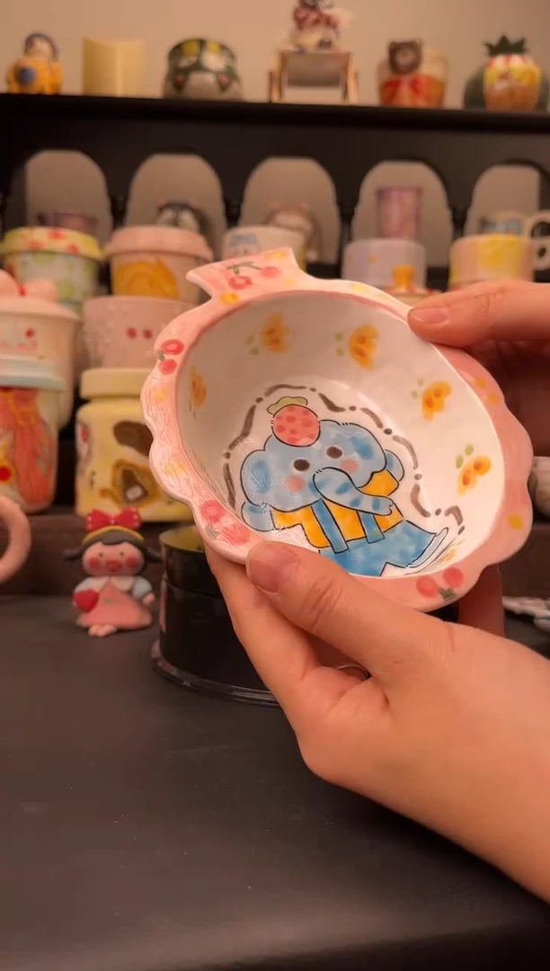 摆件B478文创手绘陶瓷