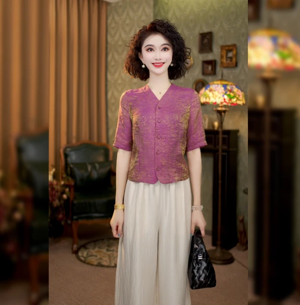 2025年夏季新款中式轻薄休闲上衣女LY-G8265