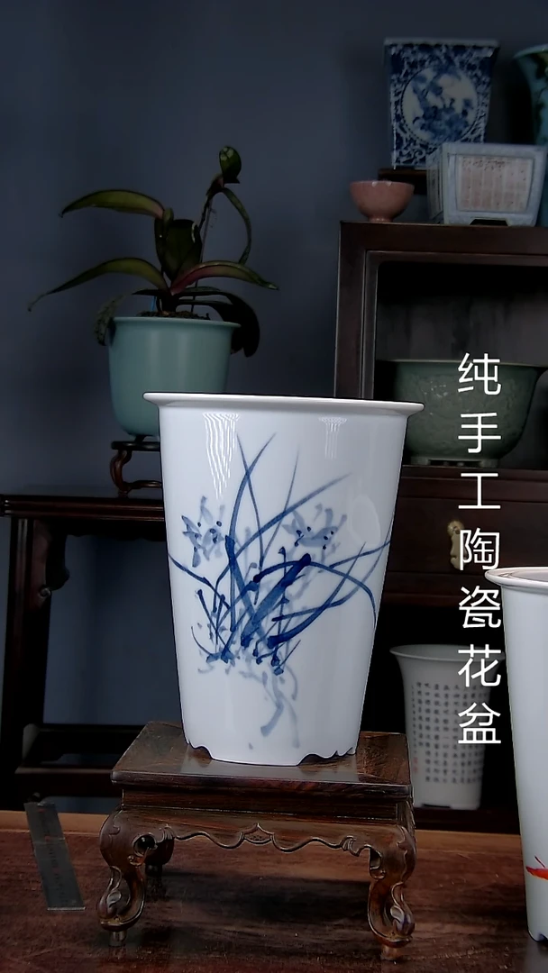 潺**谷景德镇陶瓷手工花盆