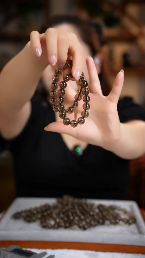 水晶珠宝半成品未镶嵌茶水晶串12mD209多样性发其一