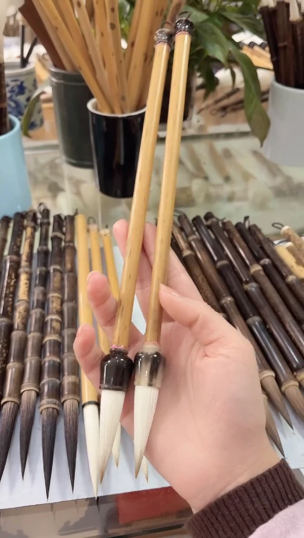【清水试笔，拒绝蘸墨】墨琳笔庄毛笔2支兼毫