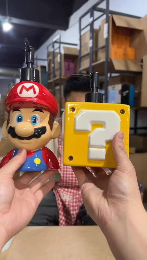 【闪购商品】杯b款马里奥按压瓶加问号按压瓶